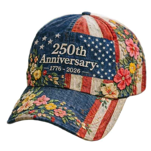 America's 250th Anniversary Rose 3D Printed Baseball Cap For Daily Travel And Independence Day Celebration