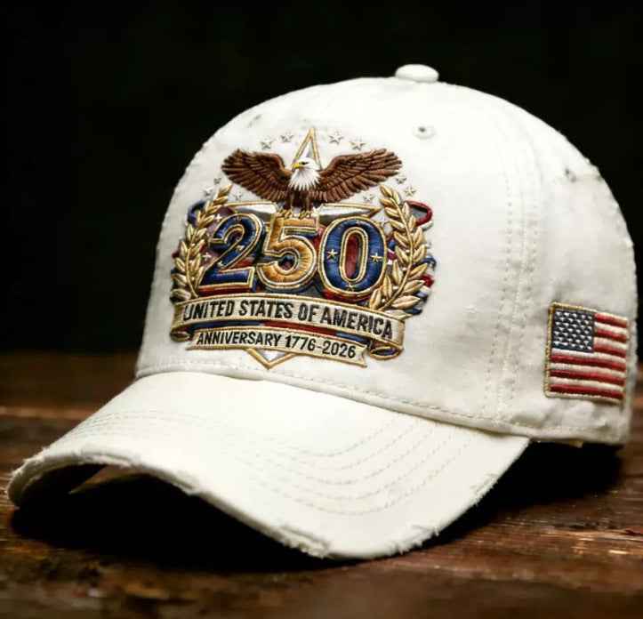 2026 American 250th Anniversary Baseball Cap Suitable For Men & Women - Adjustable Unisex Embroidered Hat