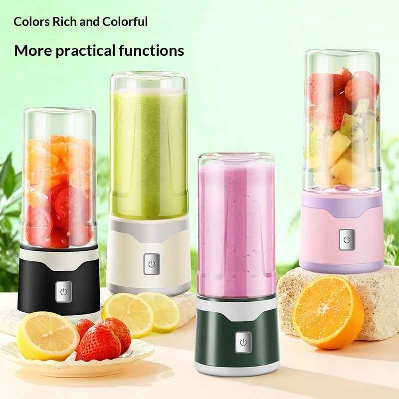 Multifunctional Rechargeable Electric USB Juicer Cup Double Cup Handheld Mixer Cup 500 ML Blending Juice Cup Outdoor